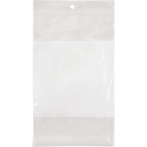 Poly Bags with White Write-On Space, Resealable, 8" x 5", 2 mils - PF933