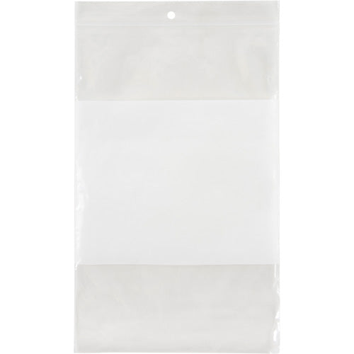 White Write-On Poly Bags, Resealable, 9" x 6", 2 mils - PF941
