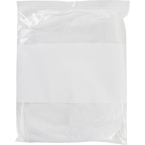 Sacs en poly avec espace inscriptible blanc, Refermable, 15" x 12", 2 mils - PF963