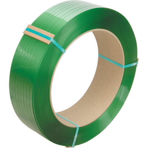 Feuillard, Polyester, 5/8" la x 3500' lo, Vert, Calibre Manuel - PG561