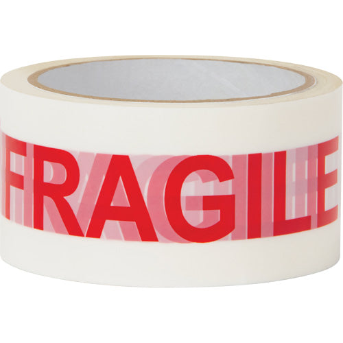 Ruban d'emballage «Fragile», Adhésif Thermofusible, 2 mils, 48 mm (2") x 100 m (328') - PG724