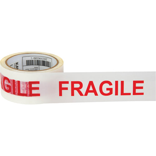 Ruban d'emballage «Fragile», Adhésif Thermofusible, 2 mils, 48 mm (2") x 100 m (328') - PG724