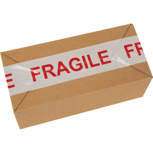 Ruban d'emballage «Fragile», Adhésif Thermofusible, 2 mils, 48 mm (2") x 100 m (328') - PG724