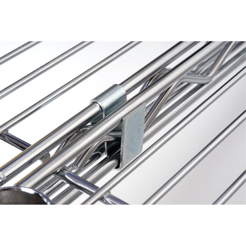 Crochet en S pour étagère en treillis chromaté - RL055