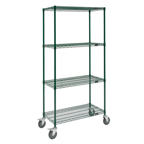 Wire Mesh Carts, Epoxy Finish, 48" x 80" x 18", 800 lb Capacity - RL804