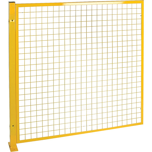 Protecteur de périmètre de style treillis, 4' h x 4' la, Jaune - RL849