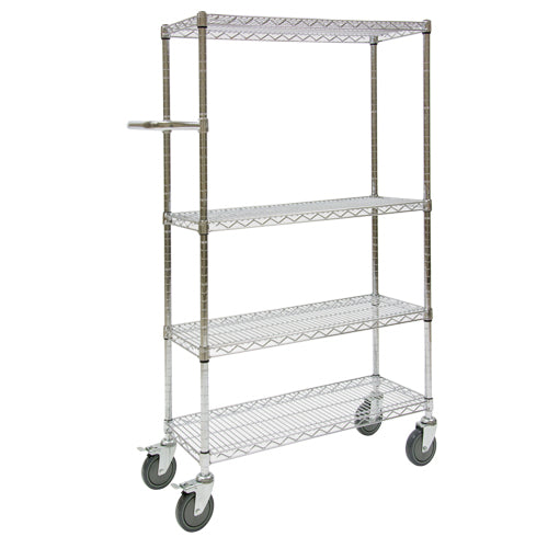 Push Carts, Chrome, 60" x 60" x 14", 800 lb Capacity - RL917