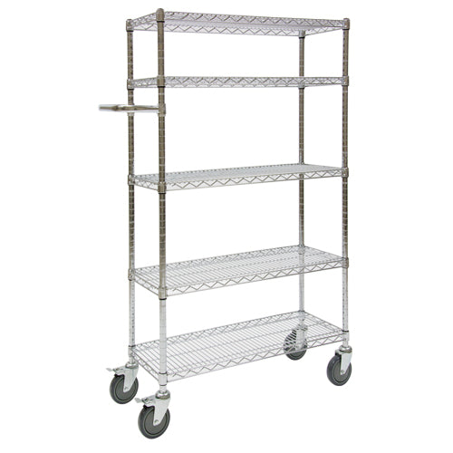 Push Carts, Chrome, 48" x 60" x 14", 800 lb Capacity - RL920
