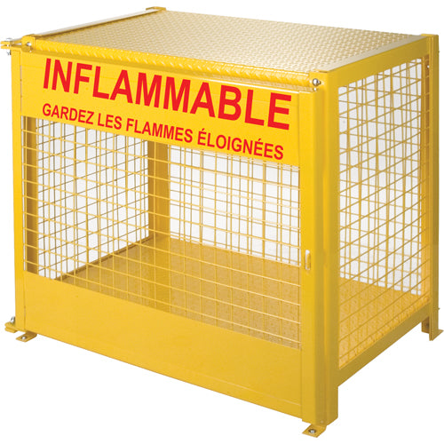 Armoires pour cylindres à gaz, Nombre de bouteilles: 6, 44" , 30" , 37" , Jaune - SAF836