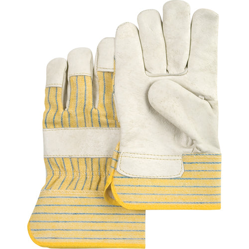 Gants d'ajusteur à paume sèche d'usage standard, Grand, Paume en Cuir fleur de vache, Doublure en Coton - SAJ023