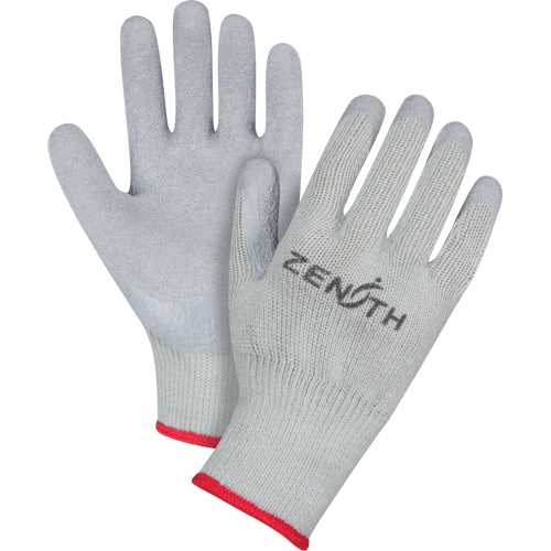 Gants enduits à doublure confortable en caoutchouc naturel, 9/Grand, Rêvetement Latex de caoutchouc, Calibre 10, Enveloppe en Polyester/Coton - SAN432R