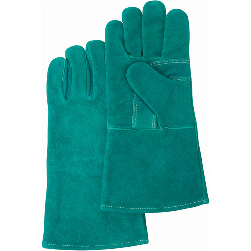 Premium Welding Gloves, Split Cowhide, Size Large - SAN635