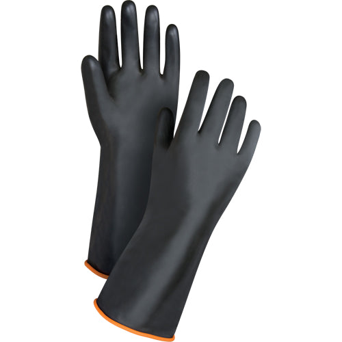 Gants de poids lourd pour la manipulation de produits chimiques, Taille Grand/9, 14" lo, Latex de caoutchouc, 30 mils - SAP220