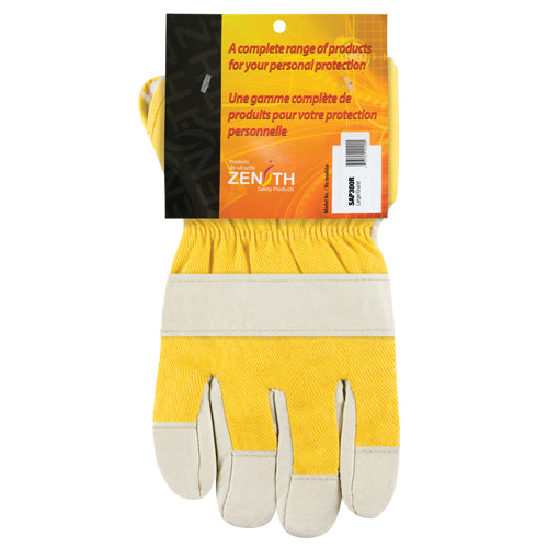 Winter Lined Fitter Gloves, Large, Grain Pigskin Palm, Boa Lining - SAP300R