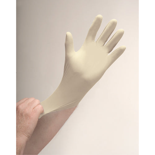 Gants d'examen de première qualité pour peau sensible, Latex, 4 mils, Poudrés, Naturel