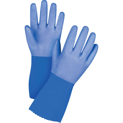 Gants ultra flexibles 12" lo en PVC avec doublure en Interlock, 45 mils de protection