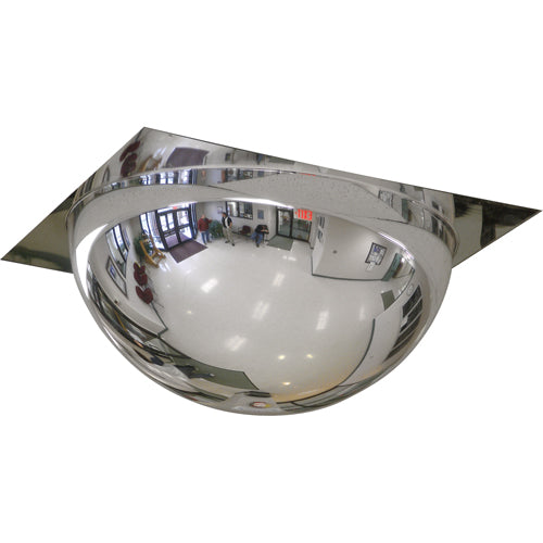 Dome Mirror with Panel for Suspended Ceiling, Full Dome, Open Top, 24" Diameter - SDP536
