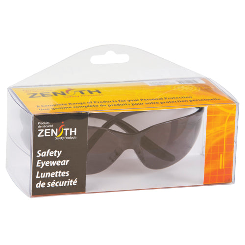 Lunettes de sécurité série Z500, Lentille Grise/fumée, Anti-égratignures, Répond ou surpasse la norme CSA Z94.3 - SAS362R