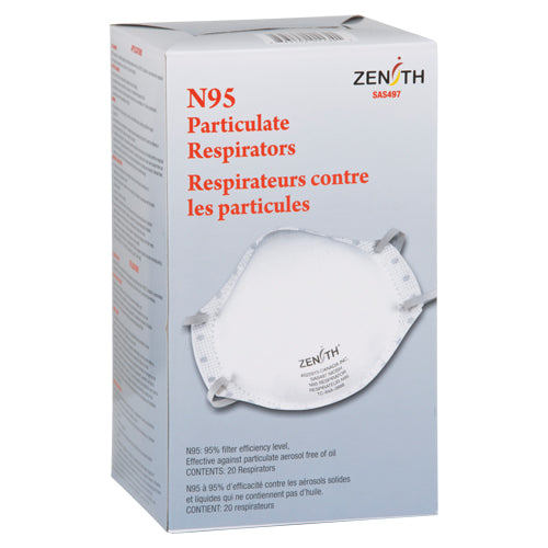 Respirateur contre les particules, N95, Certifié NIOSH, Moyen/grand - SAS497