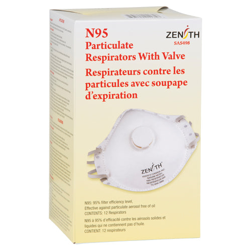 Respirateur contre les particules, N95, Certifié NIOSH, Moyen/grand - SAS498