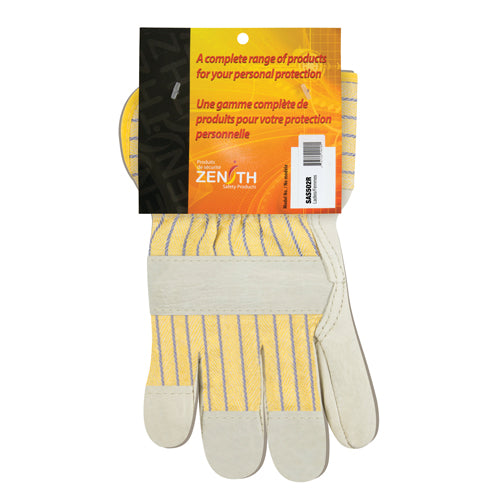 Gants d'ajusteur à paume sèche d'usage standard, Dames, Paume en Cuir fleur de vache, Doublure en Coton - SAS502R