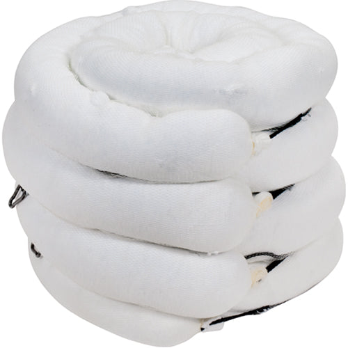 Barrage absorbant de première qualité, Huile seulement, 10' lo x 5" la, Absorption 35 gal., 4 /pqt - SDK911