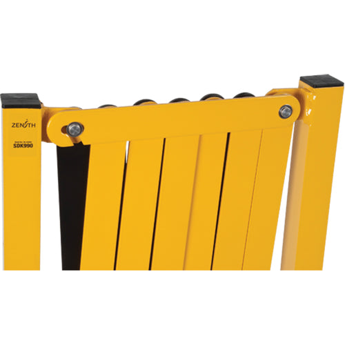 Barrière extensible, 37" h x 11' lo, Noir/Jaune - SDK990