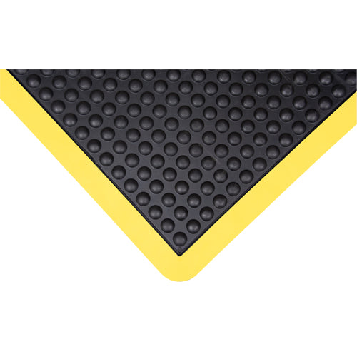 Tapis antifatigue en dôme, À bulles, 2' x 3' x 1/2", Noir, Caoutchouc - SDL858