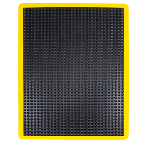 Tapis antifatigue en dôme, À bulles, 2' x 3' x 1/2", Noir, Caoutchouc - SDL858