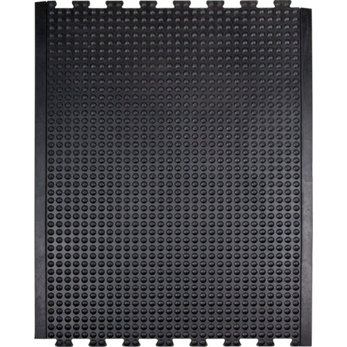 Tapis antifatigue en dôme, À bulles, 3' x 4' x 1/2", Noir, Caoutchouc - SDL860