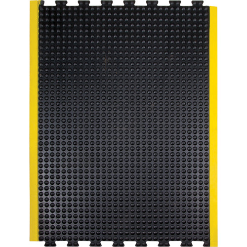 Tapis antifatigue en dôme, À bulles, 3' x 4' x 1/2", Noir, Caoutchouc - SDL863
