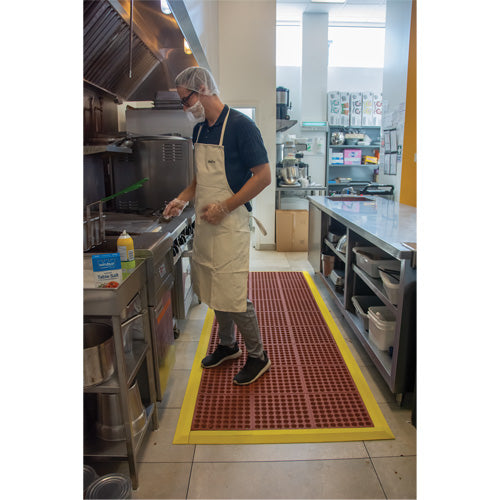 Modular Anti-Fatigue Mat, Honeycomb, 3' x 3' x 1/2", Brown, Nitrile/Rubber - SDL866