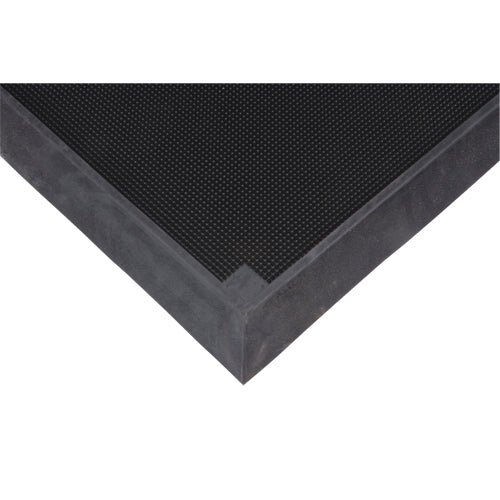 Tapis pour l'assainissement des chaussures, Caoutchouc, 2-2/3' la x 3-1/4' lo x 2-1/2" épais, Noir - SDL873