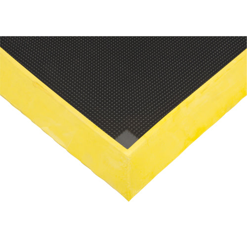 Tapis pour l'assainissement des chaussures, Caoutchouc, 2-2/3' la x 3-1/4' lo x 2-1/2" épais, Jaune - SDL874