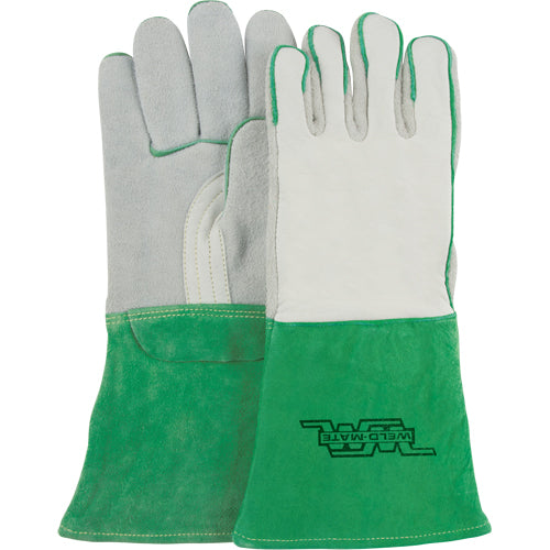 Heavy duty split cowhide welding gloves for professional protection