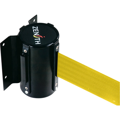 Wall-mounted barrier, Steel, Screw fixing, 7', Yellow tape - SEC074