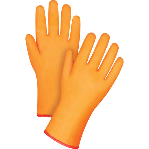 Gants doublés pour l'hiver résistants aux produits chimiques, Taille 9, 12" lo, PVC, Doublure en Molleton de mousse, Poids lourd - SDN591R