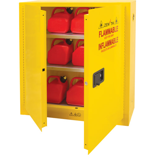 Flammable Products Cabinet, 24 gal., 2 Door(s), 43" W x 44" H x 12" D - SDN645