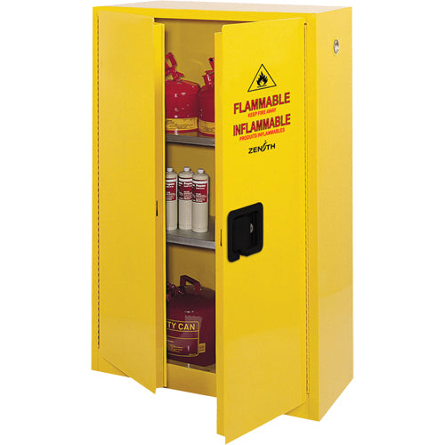 Armoire pour produits inflammables, 45 gal., 2 Porte(s), 43" La x 65" h x 18" p - SDN647