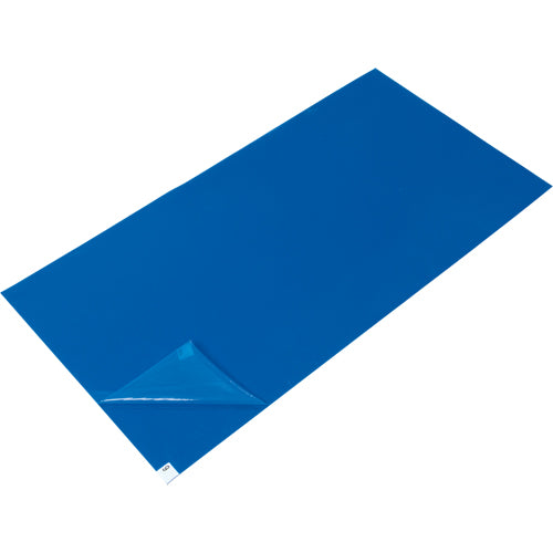 Tapis pour salle blanche, Épaisseur 1,57 mils, 1-1/2' la, 3' lo x Bleu - SDS992