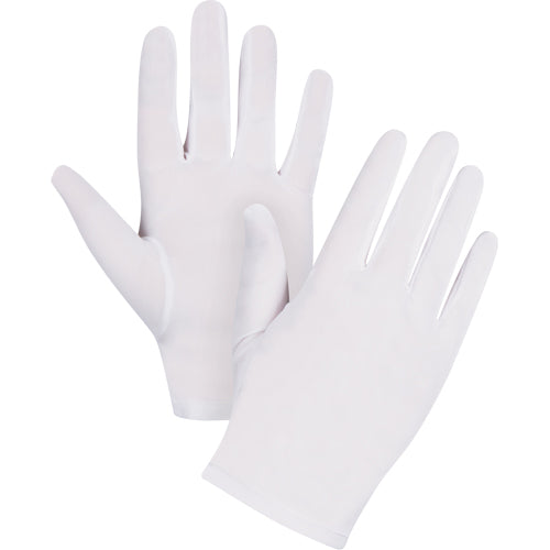 Gants d'inspection peu pelucheux en nylon avec poignet à ourlet pour hommes et dames