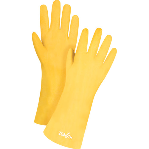 Gants à fini rugueux et résistants aux produits chimiques, Taille 9, 14" lo, PVC, Doublure en Interlock, 47-mil - SEE798