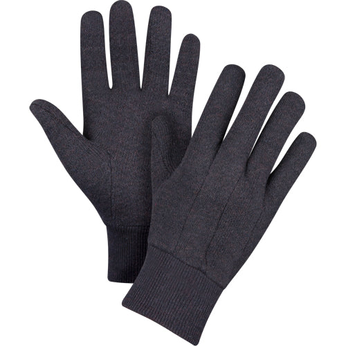 Gants de jersey, Grand, Brun, Non doublé, Poignet en tricot - SEE950