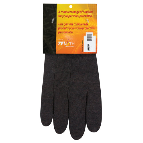 Gants de jersey, Grand, Brun, Non doublé, Poignet en tricot - SEE950R