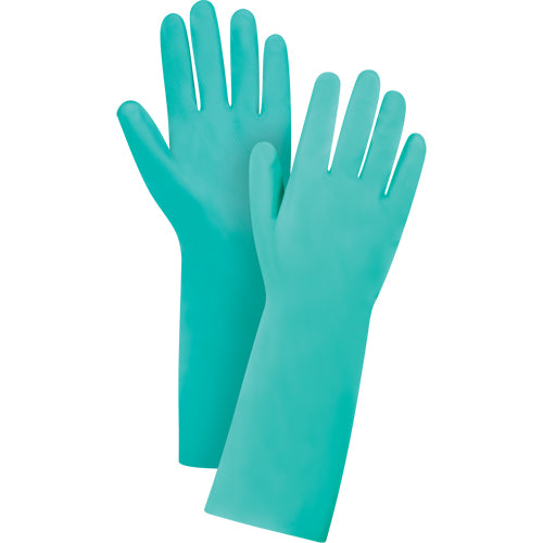 Gants résistants aux produits chimiques à prise en losange, Taille 8, 13" lo, Nitrile, 22 mils - SHF693