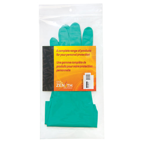 Gants résistants aux produits chimiques à prise en losange, Taille 9, 13" lo, Nitrile, Doublure en Ouatée, 13 mils - SEF085R