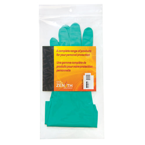 Gants résistants aux produits chimiques à prise en losange, Taille 2T-Grand, 13" lo, Nitrile, Doublure en Ouatée, 13 mils - SEF087R