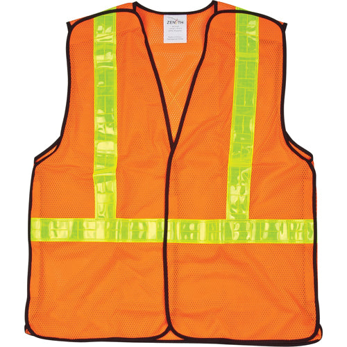 Veste de sécurité détachable en cinq points orange haute visibilité en polyester