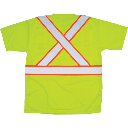 T-shirt conforme à la CSA en polyester haute visibilité jaune lime