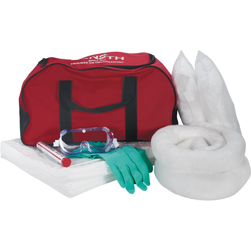 Trousse de lutte contre les déversements pour véhicules, Huile seulement, Sac, Absorbance de 10 gal. US - SEI184